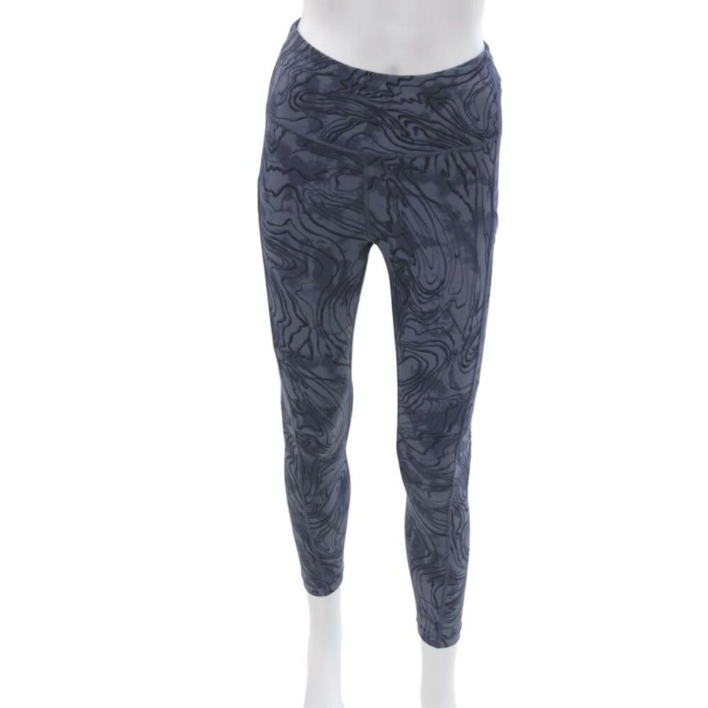 Athleta Womens Ankle Leggings Gray Geometric Polyester Size XS